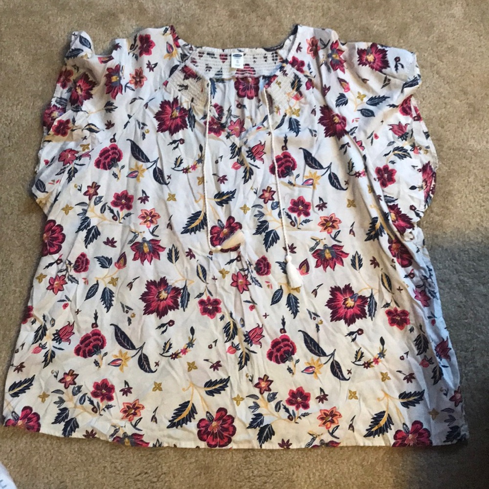 White floral shirt
